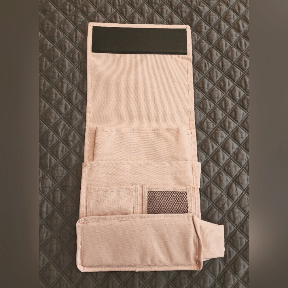 DORM Bedside Organizer with Multiple Pockets-Pink Canvas